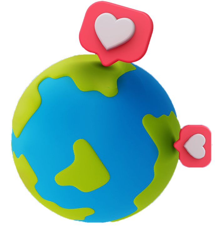 Image of Globe with few likes on it
