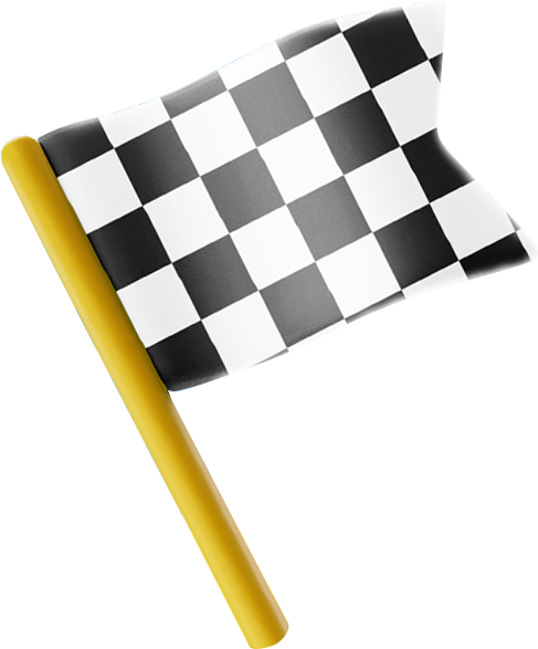 Black and white check Flag Image