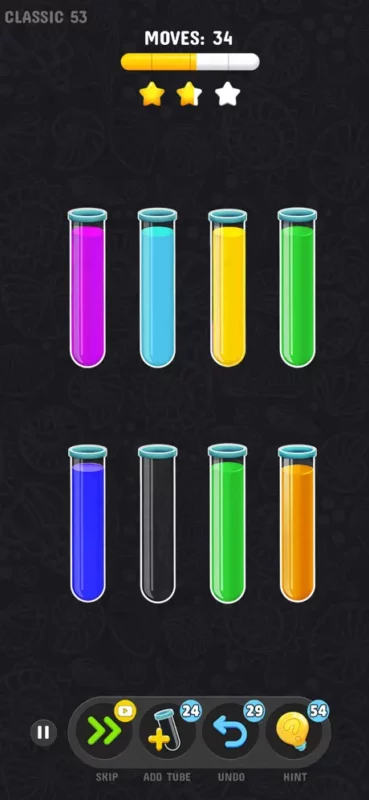 color water sort puzzle game - Level 34